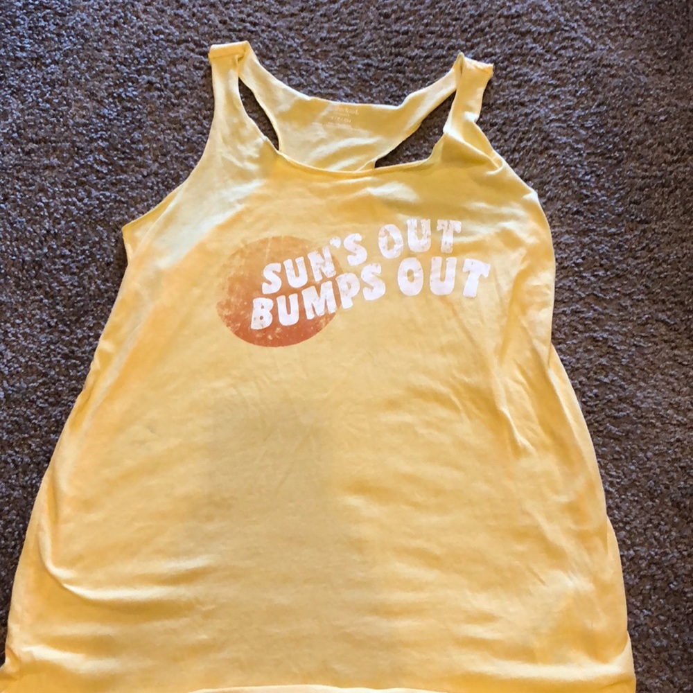 Motherhood maternity yellow tank top size s